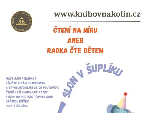 Plakát události Čtení na míru aneb Radka čte dětem