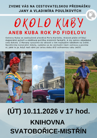 Plakát události Okolo Kuby aneb rok po Fidelovi