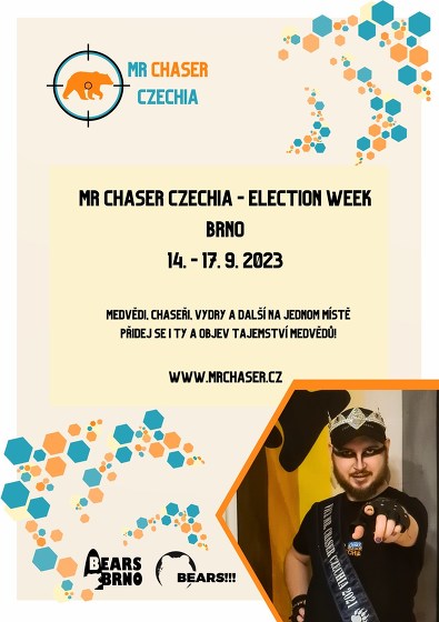 Plakát události Volební večer Mr Chaser Czechia 2023