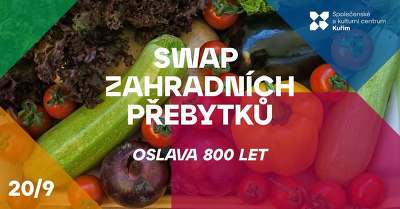 Plakát události Swap zahradních přebytků / Oslava 800 let
