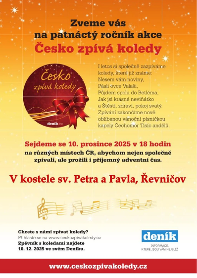 Plakát události Česko zpívá koledy