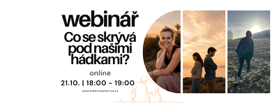 Plakát události WEBINÁŘ zDARma: Co se skrývá pod našimi hádkami?