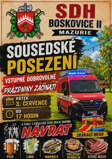 Plakát události Sousedské posezení, Boskovice