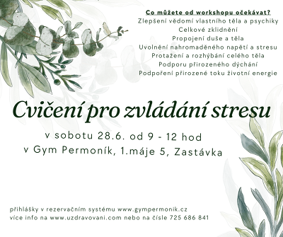 Plakát události Cvičení pro zvládání stresu