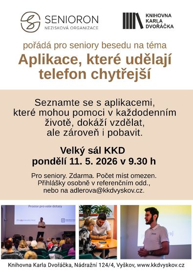 Plakát události SeniorOn: Aplikace, které udělají telefon chytřejší