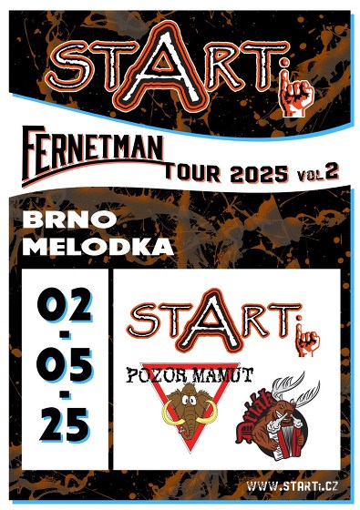Plakát události Fernetman Tour - Driák, STARTi, Pozor mamut