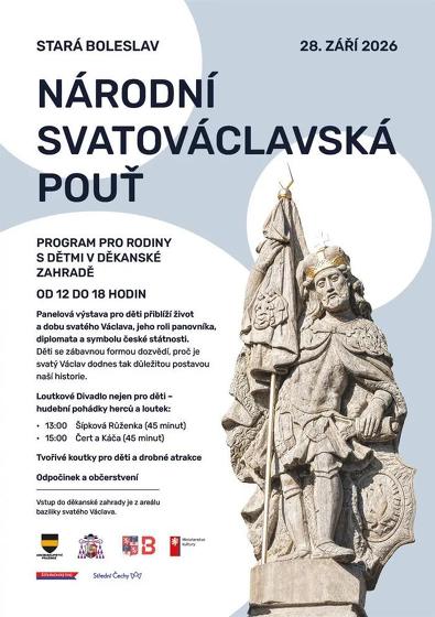 Plakát události Národní svatováclavská pouť: Program pro rodiny s dětmi v Děkanské zahradě