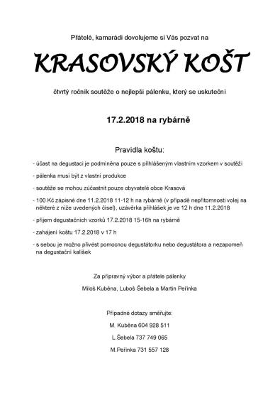 Plakát události Krasovský košt