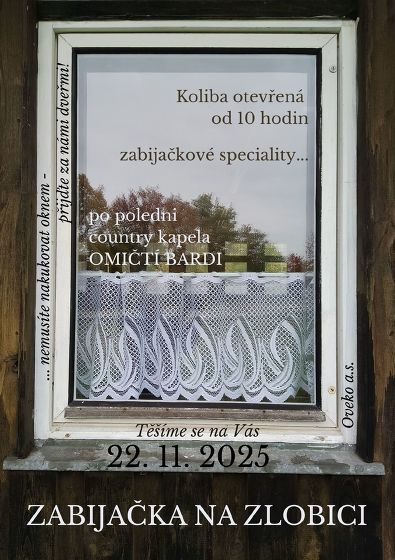 Plakát události Podzimní zabijačka na Zlobici u Lipůvky