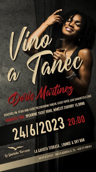 Plakát události Víno a Tanec s Doris Martínez