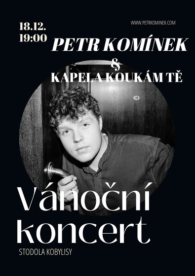 Plakát události Vánoční koncert Petra Komínka a kapely KOUKÁM TĚ