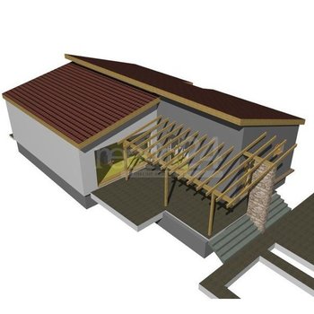 Hrubá stavba bungalovu 3+kk s terasou na klidném místě v Sivicích, CP: 1046m2, cca 10 km od Brna.