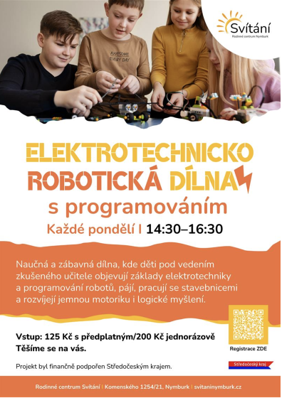 Plakát události Elektrotechnicko robotická dílna s programováním