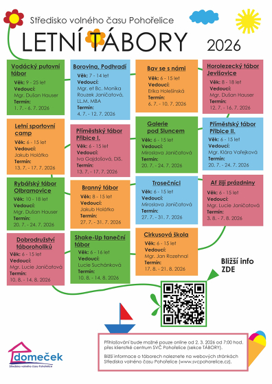 Plakát události Letní tábory 2026