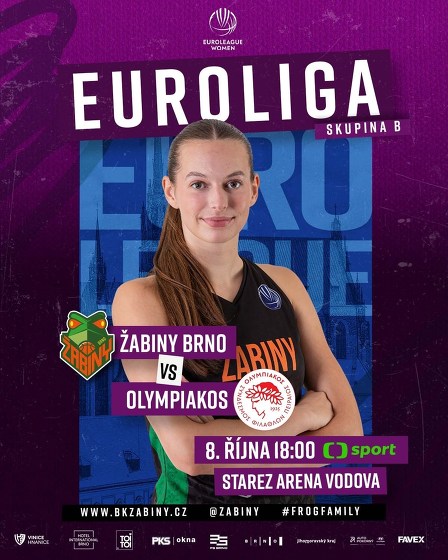 Plakát události Euroliga: Žabiny Brno - Olympiakos