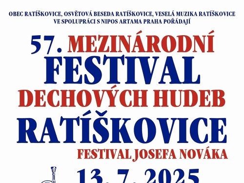 Plakát události 57. mezinárodní festival dechových hudeb Ratíškovice