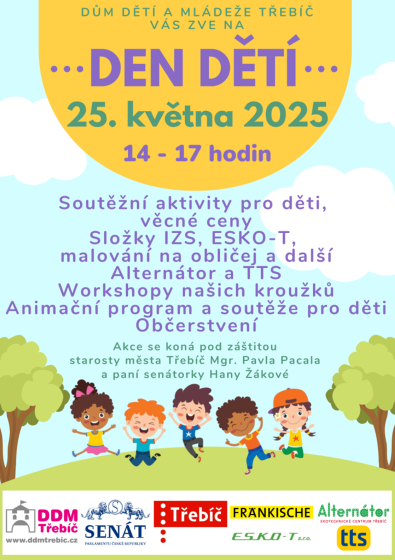 Plakát události Den dětí DDM Třebíč