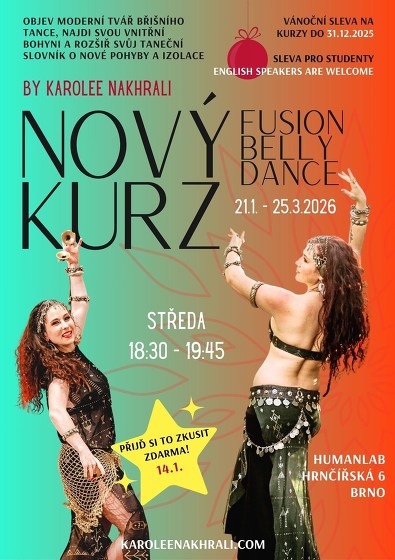 Plakát události Kurz Fusion Belly Dance v Brně