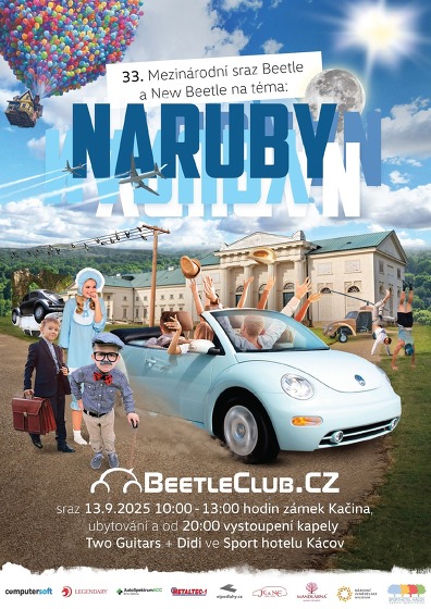 Plakát události 33. Mezinárodní sraz Beetle a New Beetle, zámek Kačina - 13.9.2025