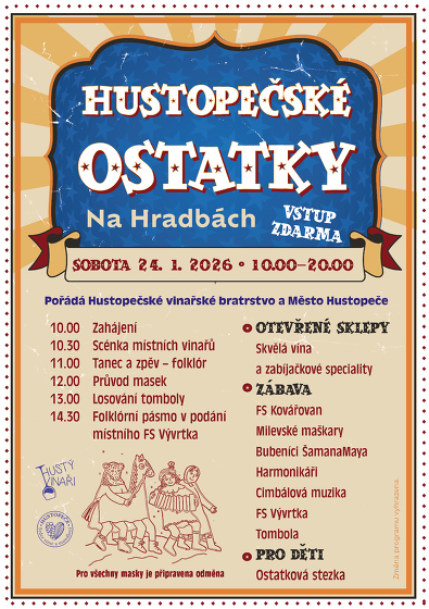 Plakát události Hustopečské ostatky 2026
