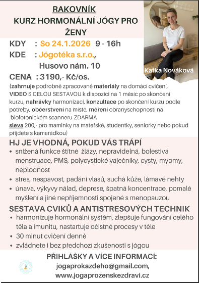 Plakát události Kurz hormonální jógy pro ženy