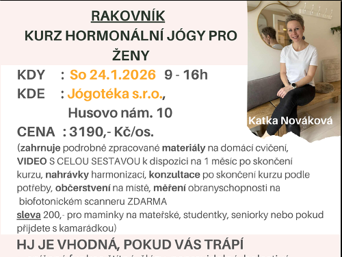 Plakát události Kurz hormonální jógy pro ženy