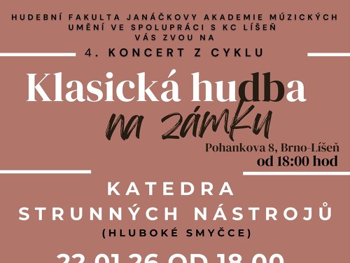 Plakát události Klasická hudba na zámku (Katedra strunných nástrojů)