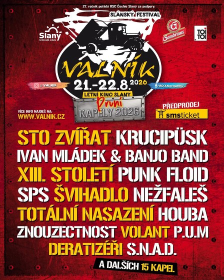 Plakát události Slánský festival VALNÍK