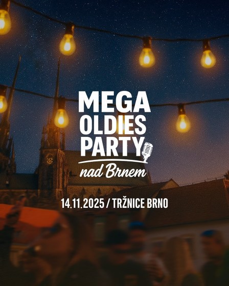 Plakát události MEGA Oldies party nad Brnem