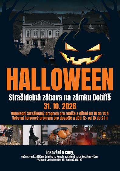 Plakát události Halloween na Zámku Dobříš