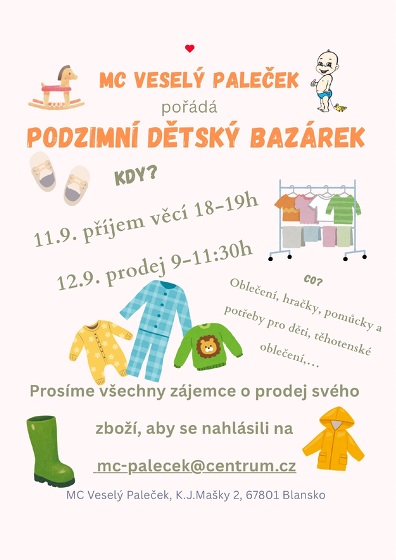Plakát události Podzimní dětský bazárek
