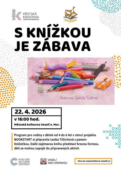 Plakát události S knížkou je zábava 22. 4. 2026