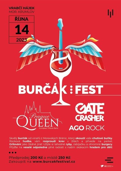 Plakát události BURČÁK FEST 2023 v Moravském Krumlově