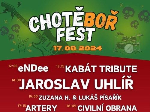 Plakát události Chotěboř Fest 2024 - hudební festival pro celou rodinu