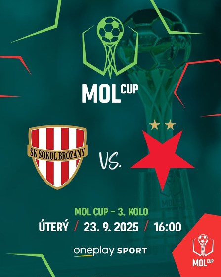 Plakát události SK Sokol Brozany - SK Slavia Praha | sektor hostů