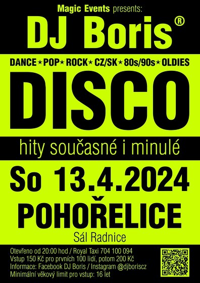 Plakát události DJ Boris DISCO - Pohořelice