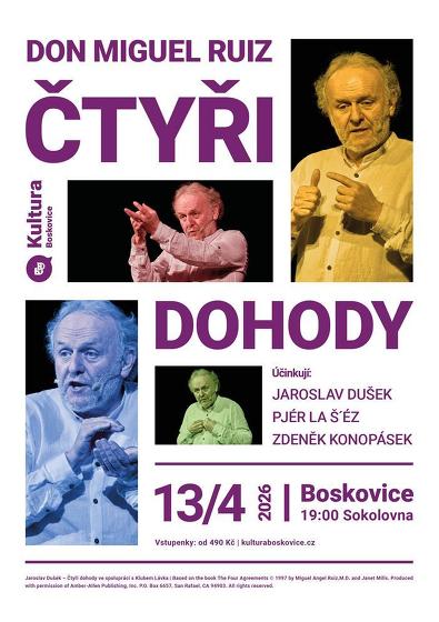 Plakát události Čtyři dohody, Boskovice