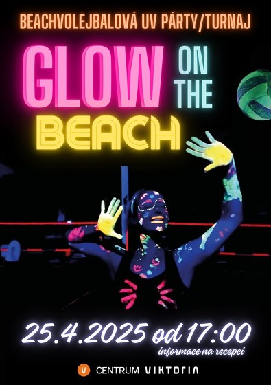 Plakát události Glow on the beach - UV párty turnaj