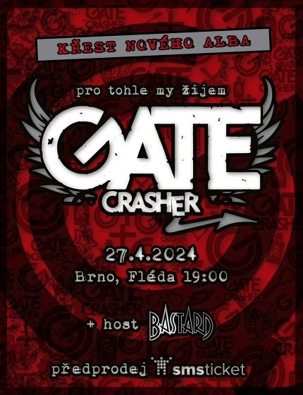 Plakát události GATE Crasher - křest nové desky (+ Bastard)