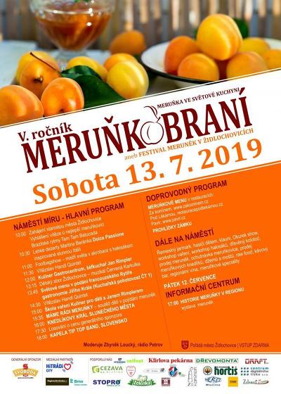 Plakát události Meruňkobraní, Židlochovice, 13. 7.