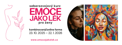 Plakát události Emoce jako lék – podzimní cyklus 2025/26