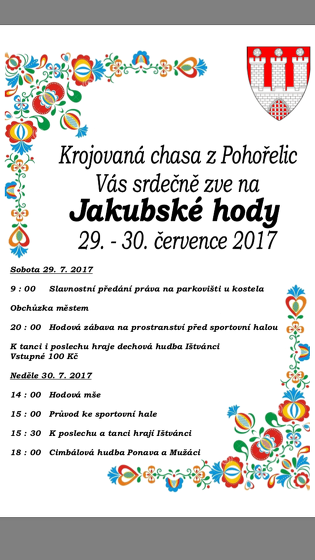 Plakát události Jakubské hody