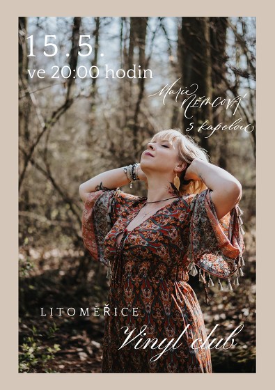 Plakát události Marie Němcová s kapelou - Vinyl club Litoměřice