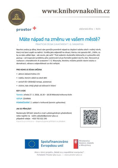 Plakát události Občanská dílna s avatarem