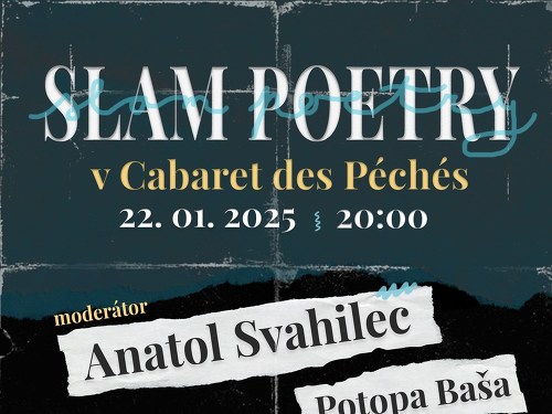 Plakát události Slam poetry exhibice