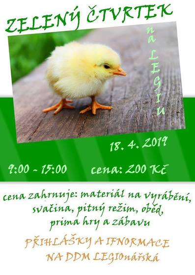 Plakát události Zelený čtvrtek na Legiu