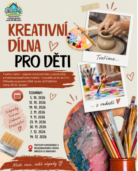 Plakát události Kreativní dílna pro děti
