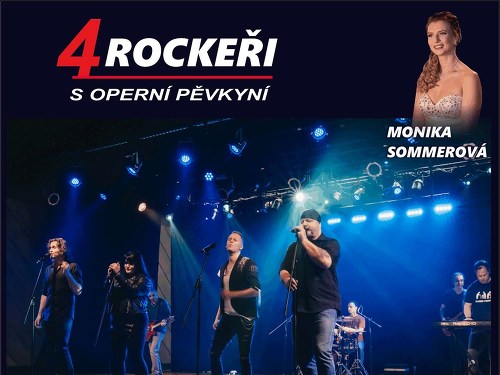 Plakát události 4 ROCKEŘI s operní pěvkyní - Letní koncert u Mácháče