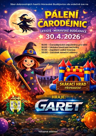 Plakát události Pálení čarodějnic
