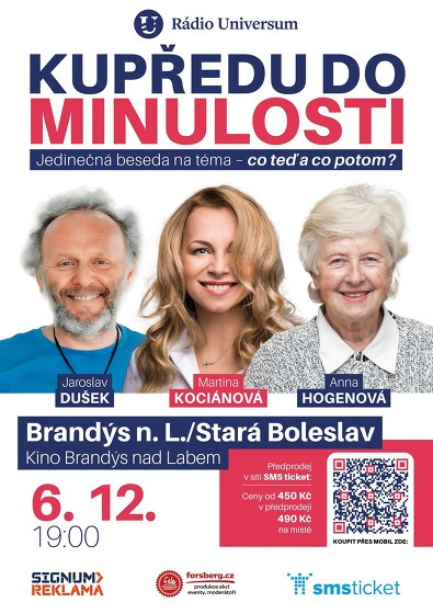Plakát události Kupředu do minulosti Brandýs - Kociánová, Dušek, Hogenová